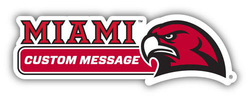 Miami University of Ohio 4-Inch Wide Customizable Vinyl Decal Sticker Officially Licensed Collegiate Product 