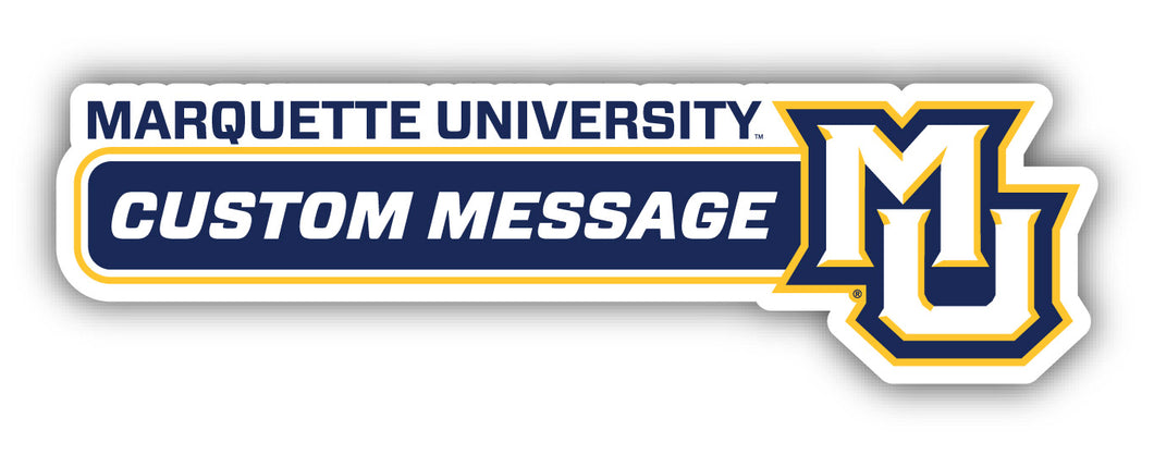 Marquette Golden Eagles 4-Inch Wide Customizable Vinyl Decal Sticker Officially Licensed Collegiate Product 