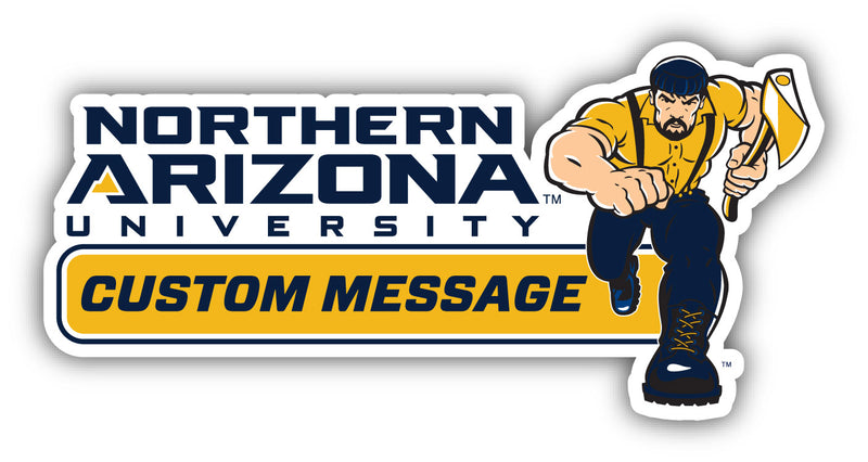 Northern Arizona University 4-Inch Wide Customizable Vinyl Decal Sticker Officially Licensed Collegiate Product 