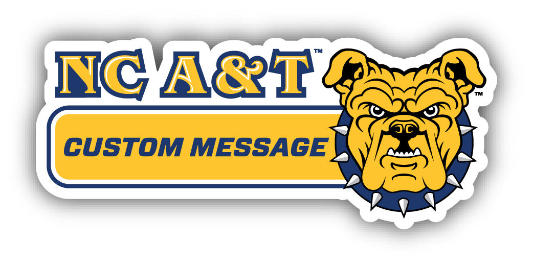 North Carolina A&T State Aggies 4-Inch Wide Customizable Vinyl Decal Sticker Officially Licensed Collegiate Product 