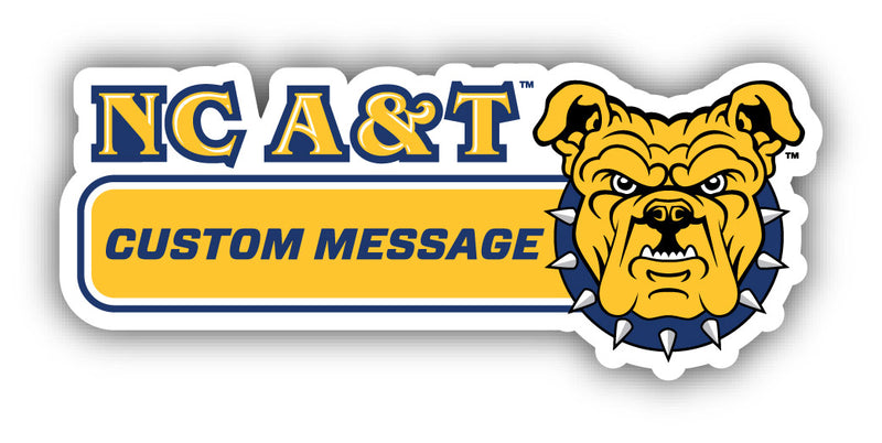 North Carolina A&T State Aggies 4-Inch Wide Customizable Vinyl Decal Sticker Officially Licensed Collegiate Product 