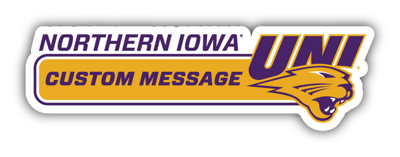 Northern Iowa Panthers 4-Inch Wide Customizable Vinyl Decal Sticker Officially Licensed Collegiate Product 