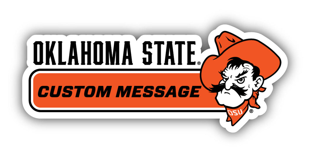 Oklahoma State Cowboys 4-Inch Wide Customizable Vinyl Decal Sticker Officially Licensed Collegiate Product 