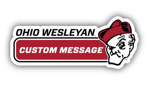 Ohio Wesleyan University 4-Inch Wide Customizable Vinyl Decal Sticker Officially Licensed Collegiate Product 