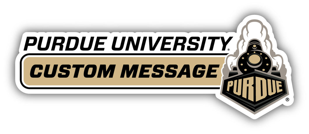 Purdue Boilermakers 4-Inch Wide Customizable Vinyl Decal Sticker Officially Licensed Collegiate Product 