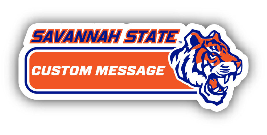 Savannah State University 4-Inch Wide Customizable Vinyl Decal Sticker Officially Licensed Collegiate Product 