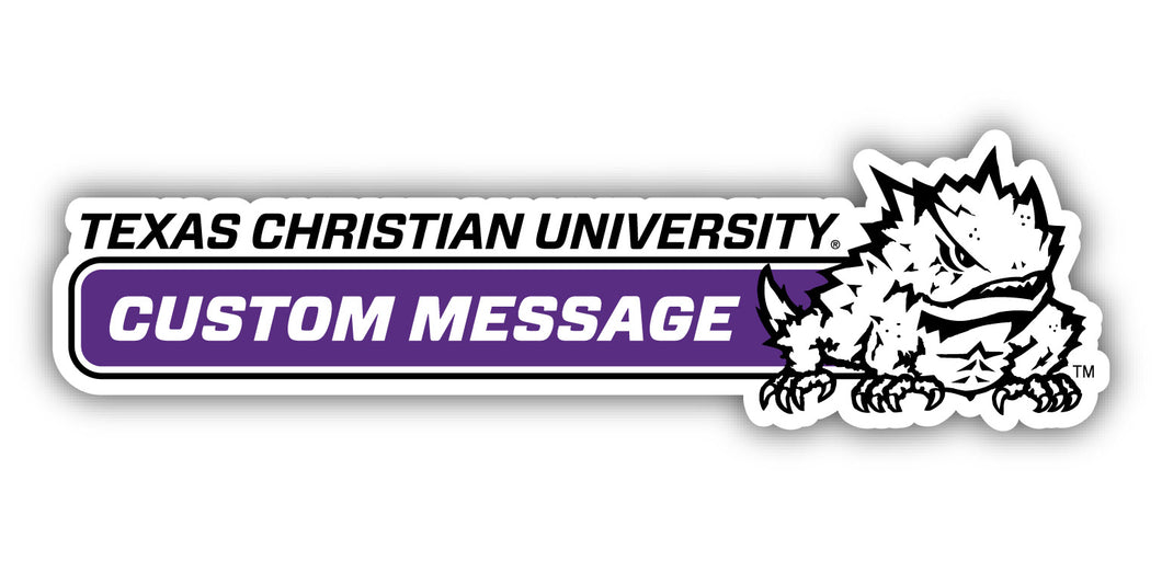 Texas Christian University 4-Inch Wide Customizable Vinyl Decal Sticker Officially Licensed Collegiate Product 