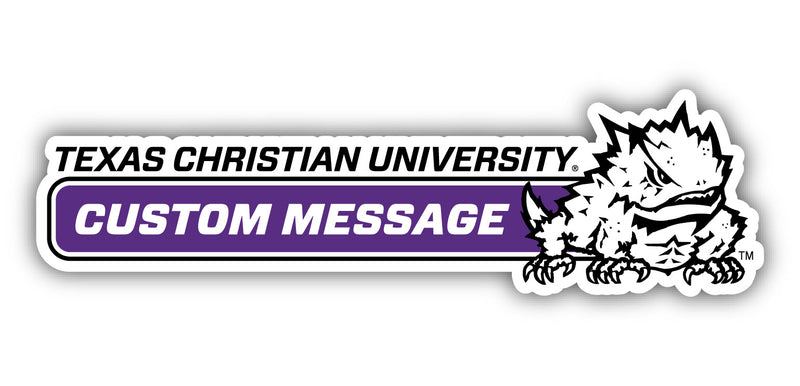 Texas Christian University 4-Inch Wide Customizable Vinyl Decal Sticker Officially Licensed Collegiate Product 