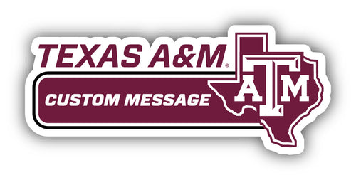 Texas A&M Aggies 4-Inch Wide Customizable Vinyl Decal Sticker Officially Licensed Collegiate Product 
