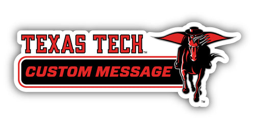Texas Tech Red Raiders 4-Inch Wide Customizable Vinyl Decal Sticker Officially Licensed Collegiate Product 