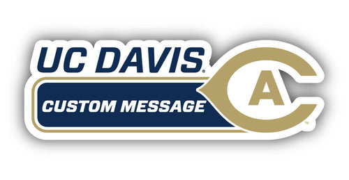 UC Davis Aggies 4-Inch Wide Customizable Vinyl Decal Sticker Officially Licensed Collegiate Product 