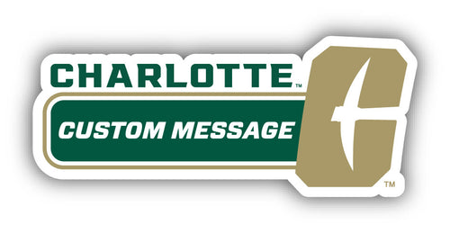 North Carolina Charlotte Forty-Niners 4-Inch Wide Customizable Vinyl Decal Sticker Officially Licensed Collegiate Product 