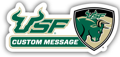 South Florida Bulls 4-Inch Wide Customizable Vinyl Decal Sticker Officially Licensed Collegiate Product 