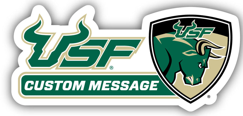 South Florida Bulls 4-Inch Wide Customizable Vinyl Decal Sticker Officially Licensed Collegiate Product 