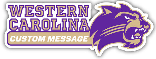 Western Carolina University 4-Inch Wide Customizable Vinyl Decal Sticker Officially Licensed Collegiate Product 