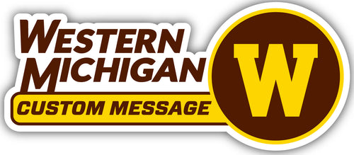 Western Michigan University 4-Inch Wide Customizable Vinyl Decal Sticker Officially Licensed Collegiate Product 