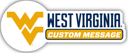 West Virginia Mountaineers 4-Inch Wide Customizable Vinyl Decal Sticker Officially Licensed Collegiate Product 