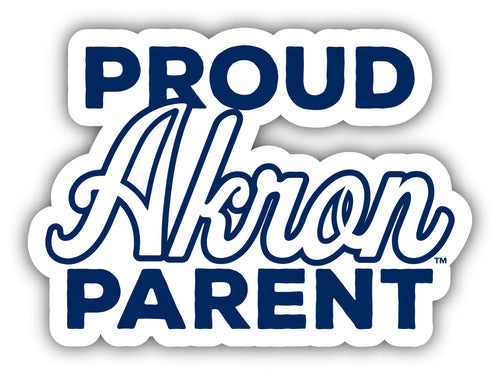 Akron Zips 4-Inch Proud Parent 4-Pack NCAA Vinyl Sticker - Durable School Spirit Decal