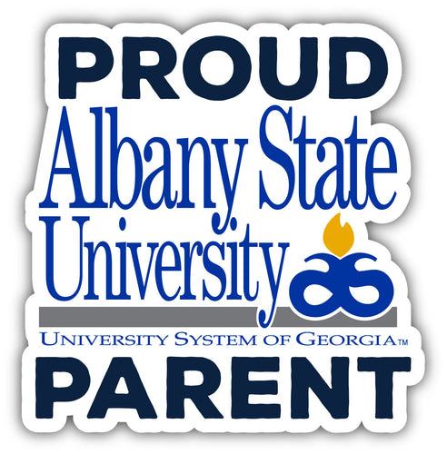 Albany State University 4-Inch Proud Parent 4-Pack NCAA Vinyl Sticker - Durable School Spirit Decal