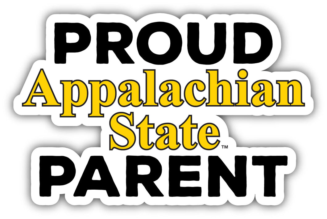 Appalachian State 4-Inch Proud Parent 4-Pack NCAA Vinyl Sticker - Durable School Spirit Decal