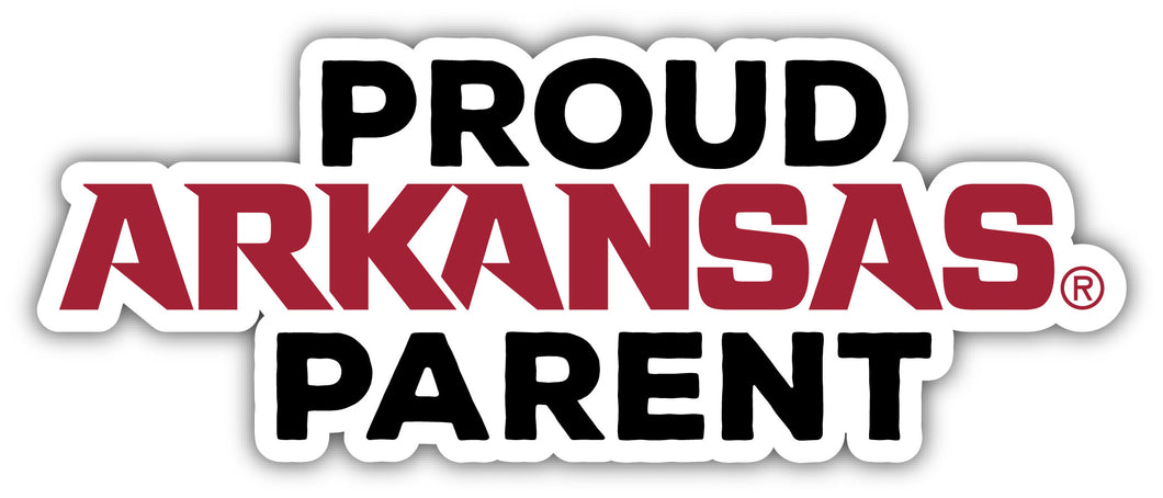 Arkansas Razorbacks 4-Inch Proud Parent 4-Pack NCAA Vinyl Sticker - Durable School Spirit Decal
