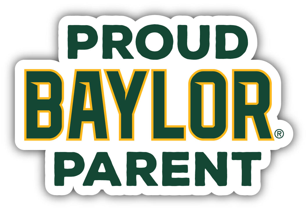 Baylor Bears 4-Inch Proud Parent 4-Pack NCAA Vinyl Sticker - Durable School Spirit Decal