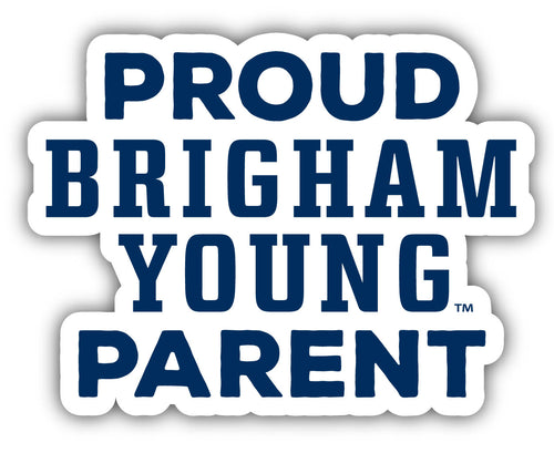 Brigham Young Cougars 4-Inch Proud Parent 4-Pack NCAA Vinyl Sticker - Durable School Spirit Decal