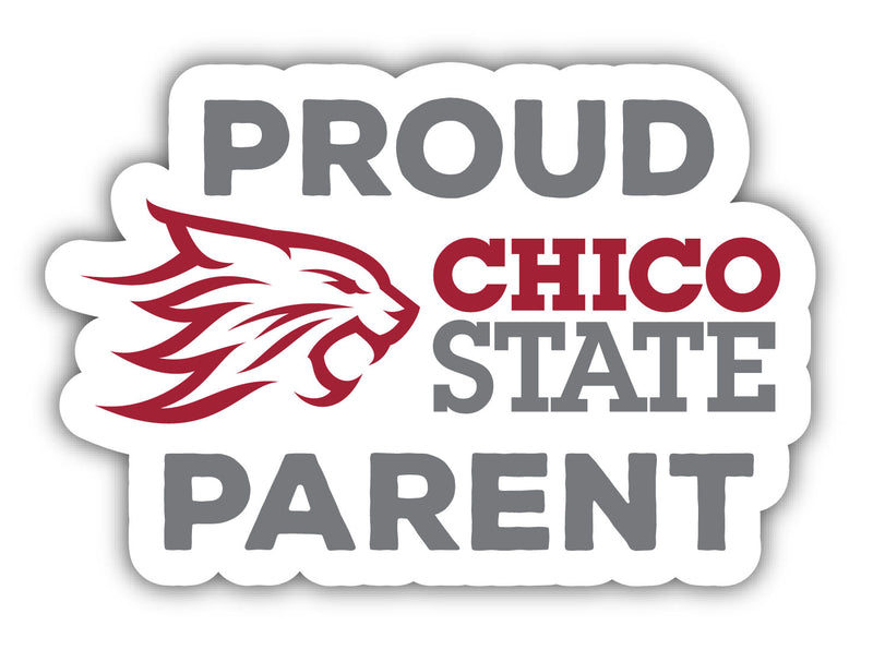 California State University, Chico 4-Inch Laser Cut Proud Parent Decal Sticker Officially Licensed Collegiate Product 4-Pack
