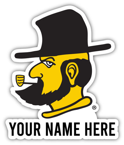 Appalachian State Customizable Round Vinyl Decal Sticker Officially Licensed Collegiate Product 8-Inch