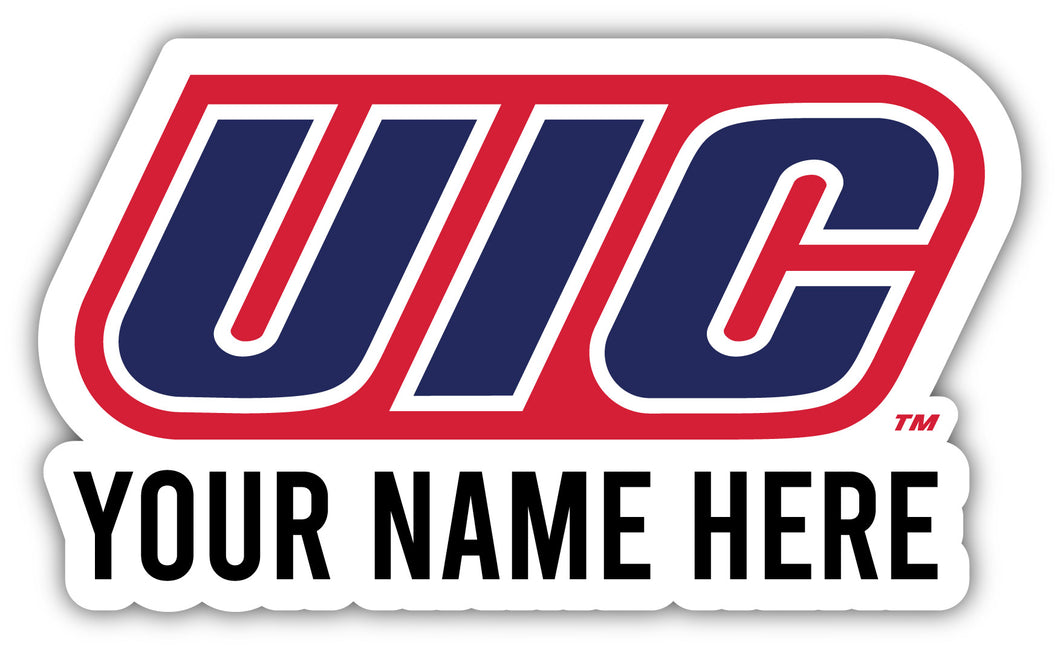 University of Illinois at Chicago Customizable Round Vinyl Decal Sticker Officially Licensed Collegiate Product 8-Inch