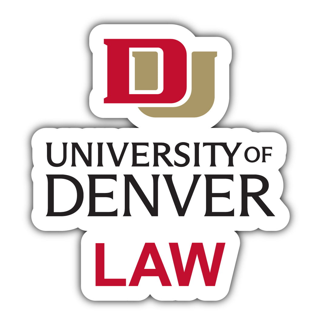 University of Denver Law 4-Inch NCAA - Durable School Spirit Vinyl Decal Perfect Gift for Law Students