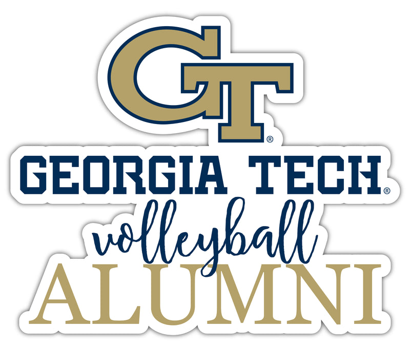 Georgia Tech Yellow Jackets 4-Inch Volleyball Alumni NCAA Vinyl Sticker - Durable School Spirit Decal