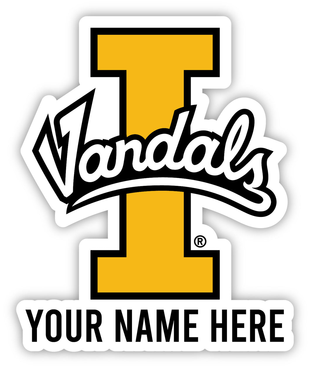 Idaho Vandals Customizable Round Magnet Officially Licensed Collegiate Product 12-Inch
