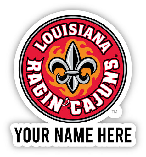 Louisiana at Lafayette Customizable Round Vinyl Decal Sticker Officially Licensed Collegiate Product 8-Inch