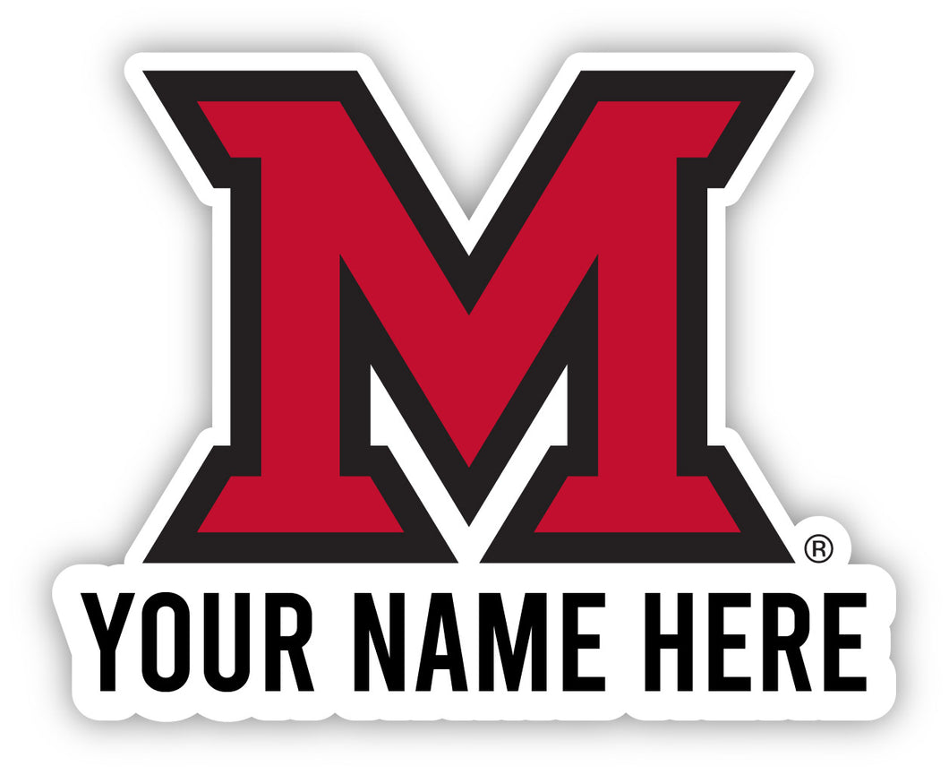 Miami University of Ohio Customizable Round Vinyl Decal Sticker Officially Licensed Collegiate Product 12-Inch