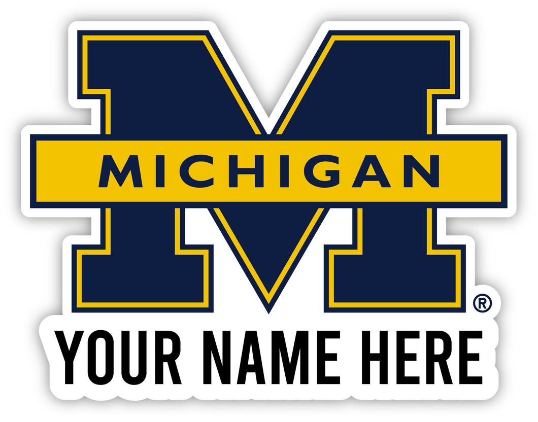 Michigan Wolverines Customizable Round Vinyl Decal Sticker Officially Licensed Collegiate Product 4-Inch