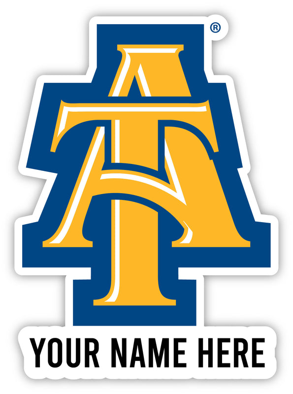 North Carolina A&T State Aggies Customizable Round Vinyl Decal Sticker Officially Licensed Collegiate Product 6-Inch