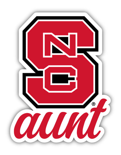 NC State Wolfpack 4-Inch aunt NCAA Vinyl Decal Sticker for Fans, Students, and Alumni