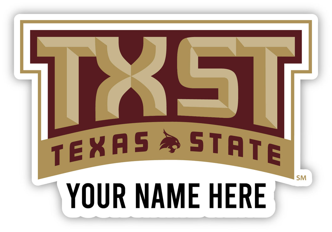 Texas State Bobcats Customizable Round Magnet Officially Licensed Collegiate Product 3-Inch