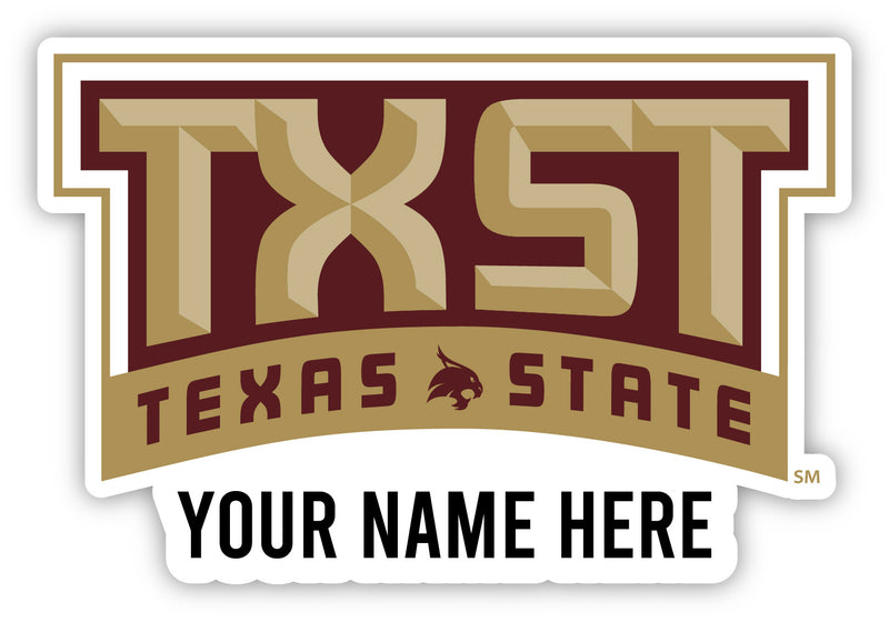 Texas State Bobcats Customizable Round Magnet Officially Licensed Collegiate Product 3-Inch