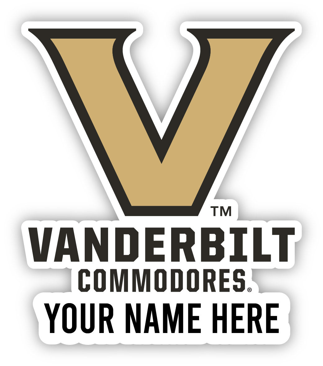 Vanderbilt University Customizable Round Vinyl Decal Sticker Officially Licensed Collegiate Product 12-Inch