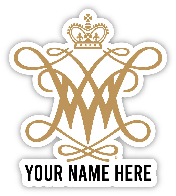 William and Mary Customizable Round Vinyl Decal Sticker Officially Licensed Collegiate Product 10-Inch
