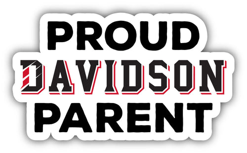 Davidson College 4-Inch Proud Parent 4-Pack NCAA Vinyl Sticker - Durable School Spirit Decal