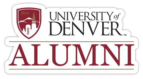 University of Denver Pioneers 4-Inch Alumni 4-Pack NCAA Vinyl Sticker - Durable School Spirit Decal