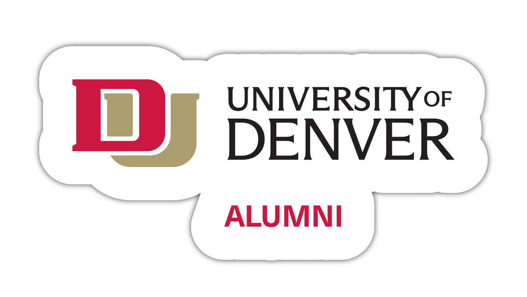 University of Denver Pioneers 4-Inch Alumni 4-Pack NCAA Vinyl Sticker - Durable School Spirit Decal