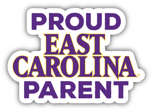 East Carolina Pirates 4-Inch Proud Parent 4-Pack NCAA Vinyl Sticker - Durable School Spirit Decal
