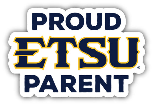 East Tennessee State University 4-Inch Proud Parent 4-Pack NCAA Vinyl Sticker - Durable School Spirit Decal