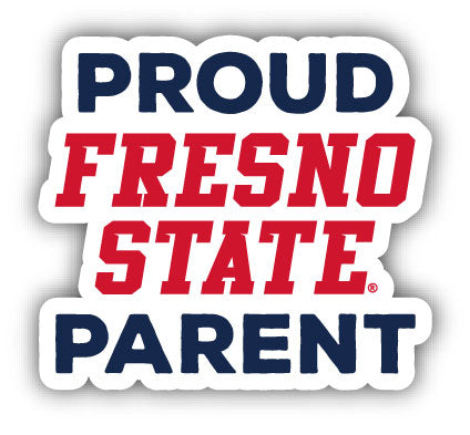 Fresno State Bulldogs 4-Inch Proud Parent NCAA Vinyl Sticker - Durable School Spirit Decal