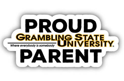 Grambling State Tigers 4-Inch Proud Parent 4-Pack NCAA Vinyl Sticker - Durable School Spirit Decal