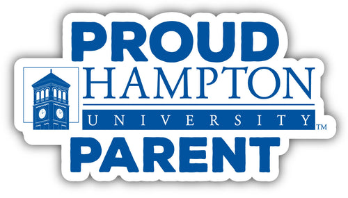 Hampton University 4-Inch Proud Parent 4-Pack NCAA Vinyl Sticker - Durable School Spirit Decal